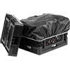 Navaris Cassetta Pieghevole con Copertura Antipioggia - Scatola Organizer Pieghevole - Ideale per Trasporto Spesa e Viaggi - 25L - Nero