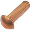 AERZETIX - Set di 10 rivetti in rame Ø5x16mm con testa semitondo - rivetto a testa bombata - rivetto pieno/rivetto a pressione - DIN 660 - C48038