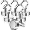 Keukenket - Confezione da 6 ganci magnetici, magneti da 20 mm, robusti, al neodimio, per cabine da crociera, ganci magnetici resistenti per frigorifero, cucina, posto di lavoro, ufficio