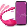 WOLWES - Ṿîbrātóri con Tèlècomando App Control D𝗂Stánza Màssàggîàtôre Iňdossabile Mini Vîḇràtóri Sēssúáli per Donna Pôrtàblè, Ovēttò Víbrāńte Wirless Vîbrātóré Dònna Pṵntó Ġ Sēssúále