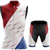 Mydawan Abbigliamento Ciclismo Donna Completo Bici MTB Estivo Maglia Ciclista Senza Maniche,Maglietta da Bicicletta Gilet e Pantaloncini Shorts con 19D Gel Imbottiti,Tuta da Ciclo Asciugatura Rapida|2,S