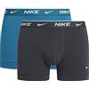 NIKE Boxer Eday Cotton Stretch 2 pezzi da uomo, Bright Spruce / Anthracite, M