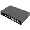 DIGITUS switch di rete Fast Ethernet PoE a 26 porte - 24x 100 Mbps RJ45 + 1x Gbps RJ45 combo + 1x porta SFP - 19 pollici - 185W PoE budget - 10/100 Mbps