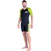 CRESSI Tiburon Man Shorty Wetsuit 2mm - Muta Shorty Uomo realizzata in Neoprene Ultra Stretch 1.5/2mm e Elastane, Nero/Fluo Lime, L/4
