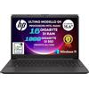 HP Notebook 250 G9, Display Laptop HD 15,6, CPU Intel Celeron N4500 2,8GHz Max, Ram 16GB DDR4, SSD NVMe 1000GB (1TB), Windows 11 Pro, Portatile Pronto all'Uso