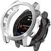 FTRONGRT Cover per Garmin Fenix 7, TPU morbido, Resistente Agli Urti, Custodia per Garmin Fenix 7 Smartwatch.D'Argento