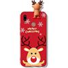 ZhuoFan Cover per Huawei P Smart 2019, Custodia Silicone con Disegni Slim Morbido Antiurto Christmas Cartoon Pattern con Bambola Bumper Case Protettiva per Huawei P Smart 2019 / Honor 10 Lite, 03