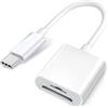 Wahbite Apple Lettore di schede USB C a SD per iPhone 15/15 Plus/15 Pro/15 Pro Max, MacBook Pro M1 Air, iPad Pro/Air, iMac, Surface, Galaxy S24 (bianco-2)