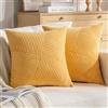 DecorMommt Copricuscini Divano 40x40 Giallo Morbido Velluto a Coste Copri Cuscini per Divano Decorazioni Casa set di 2 Federa Cuscino Divano per Deco del Soggiorno Camera da Letto Divano