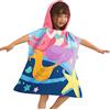 JFAN Asciugamani Da Spiaggia Per Bambini Cartoon Spiaggia Poncho Telo Da Bagno Per Ragazzi Protezione Doccia Solare Asciugamani Portatile Cappuccio 2-10 Anni，Taglia unica Balena