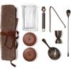 GooD ELEMENT, Set da cocktail da 8 pezzi, bicchiere per mescolare, mixing glass, set regalo negroni, set barman, kit barman completo, mixing glass barman, kit cocktail professionale completo