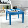 RELAX4LIFE Tavolino per Bambini, Tavolo per Giocare, Disegnare e Leggere, Tavolino attività per Cameretta e Asilo Nido (Tavolino, Blue)
