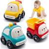 MOONTOY Auto Giocattoli Macchinine per Bambini 1 2 3 Anni, 3 Pezzi Veicol Giocattolo Auto Macchinine per Bamb Giochi Veicoli Regalo per Ragazzo,Bambina 12 18 36 Mesi Cars Macchinine Regali di Pasqua.