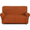 Corredocasa Copripoltrona, Copridivano 2 posti, 3 posti, 4 posti Imperiale in Tessuto Elasticizzato e Resistente Disponibile in vari Colori (Arancio, 2 posti)
