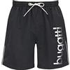 Bugatti® - Pantaloncini da bagno da uomo, blu navy, turchese o nero Nero S