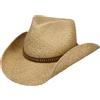 Stetson Cappello di Paglia Fair Oaks Western Donna/Uomo - da Cowboy Rafia Estivo Primavera/Estate - L (58-59 cm) Natura