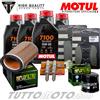Motul - Hiflo - NGK - Braking Tagliando TRIUMPH Bonneville 800 T100 2002 2003 2004 / Kit Olio Motul 7100 15W50