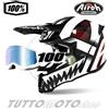 Airoh - 100% Casco da CROSS AIROH Twist 2.0 Mask Matt + Maschera 100% Everest Specchiata