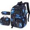 FRONET Zaino Scuola Media Ragazzo Superiore Ragazzi, Set per la Scuola Borse Elementare Bimbo Bambina Bambino, Zaini Casual Scolastici per 15.6'' PC Portatili, Zainetti per Bambini Ragazza Grande Daypack