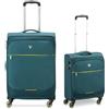 RONCATO SMILE 2.0 set valigie trolley Media e Cabina, con sistema di chiusura TSA - Verde Bottiglia