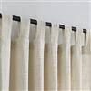 VOILYBIRD Tende semi velate in lino con passanti per filtrare la luce, eleganti tende e tende per soggiorno, lunghezza 132 x 240 cm, set di 2 pannelli, beige
