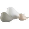 DRW Uccelli tortore design moderno Set di 3 figure in ceramica 20x11x13 cm Grande
