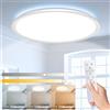 Wholede 36W Plafoniera LED Soffitto Dimmerabile, 3800LM Lampadario LED Soffitto con Telecomando, Ø38.5CM Moderna Plafoniere per Cucina, Bagno, Camera da Letto, Soggiorno, Balcone, Corridoio, Ufficio