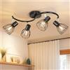 Kimjo Faretti LED Soffitto Orientabili, E14 Plafoniere da Soffitto 4 Luci
