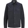 JACK & JONES Jjevenice LS SN-Maglietta oversizer, in Lino Jeans, Nero, M Uomo