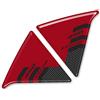 Resin Bike Adesivi Moto Compatibile con Suzuki V-Strom 650 2017-2021. Protezione Cruscotto da Urti e Graffi. Coppia Adesivi 3D Resinati - Rosso Metallizzato