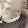 Parama Lavabo da appoggio ovale 60x43x14,5cm Bianco opaco
