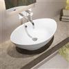 Parama Lavabo da appoggio in ceramica ovale con troppopieno 58x38,5x19,5 cm