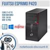 FUJITSU ESPRIMO P420 Core i7-4770 Ram 8gb SSD 240gb Win10 Computer PC GRADO B