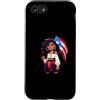 Llego El Boricua Custodia per iPhone SE (2020) / 7 / 8 Afro Boricua Queen Protesta Contro La Bandiera Portoricana