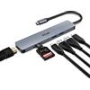 YLSCI Hub USB C 7 in 1, Docking Station USB C Adattatore USB multiporta per laptop con HDMI 4K, 2 USB A3.0, USB C 3.0, PD 100 W, Dock SD/TF per Mac Book Pro/Dell/HP/Lenovo/Huawei/Ximaomi