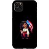 Llego El Boricua Custodia per iPhone 11 Pro Max Afro Boricua Queen Protesta Contro La Bandiera Portoricana