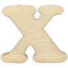 Lettera X in legno 2 cm