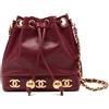 CHANEL Pre-Owned - Borsa tote con logo CC 1994 - Donna - ottone placcato in oro 14kt/pelle caviar/pelle caviar - Taglia unica - Rosso