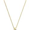 SINGULARU - Collana Personalizzata Single Letter. Pendente in Argento Sterling 925 con Finitura Placcata Oro 18Kt. Catena Taglia Unica. Gioielli da Donna. Lettera S