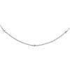 SINGULARU - Collana Dots. Catena in Argento Sterling 925 con Finitura Placcata Rodio e Sfere. Lunghezza Regolabile fino a 55 cm. Gioielli da Donna