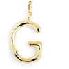 SINGULARU - Charm Letter XL. Pendente Iniziale in Ottone con Finitura Placcata Oro 18Kt. Combinabile con Collana. Gioielli da Donna. Lettera G