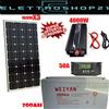 elettroshop21 KIT FOTOVOLTAICO 3KW GIORNALIERO INVERTER 4000W PANNELLO ENERGIA SOLARE BATTERIA