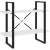 vidaXL Libreria a 2 Ripiani Bianca 80x30x70 cm in Legno Multistrato
