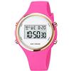 XCZAP Orologio da donna con display a LED Elecreonic Fashion Chrono Alarm Digital Clock Donna Sport Outdoor Wirstwatch, a-rosso, Moda Sport