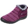 POPOTI Stivaletti Donna,Popoti Stivali Inverno Caldo Neve Stivaletti Imbottiti di Unisex Impermeabile Appartamenti Stivaletti Antiscivolo Casual Camminate All'aperto (Vino Rosso, 38 EU)