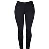 OBiQuzz Jeans da donna elasticizzati, grandi dimensioni, jeans a vita bassa, elasticizzati, dritto, slim fit, skinny, pantaloni in denim, pantaloni a matita, streewear lunghi, jeans da donna, Nero ,