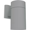 Applique Cilindrica Monodirezionale XL IP54 Base E27 - Grigia