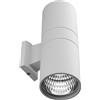 Applique Cilindrica Bidirezionale XL IP54 Con 2 basi E27 - Bianca