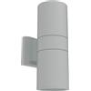 Applique Cilindrica Bidirezionale XL IP54 Con 2 basi E27 - Grigia