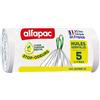 ALFAPAC - 25 sacchetti per la spazzatura 5L a legame scorrevole stop-odori, con oli essenziali: limone, verbena, menta - made in France